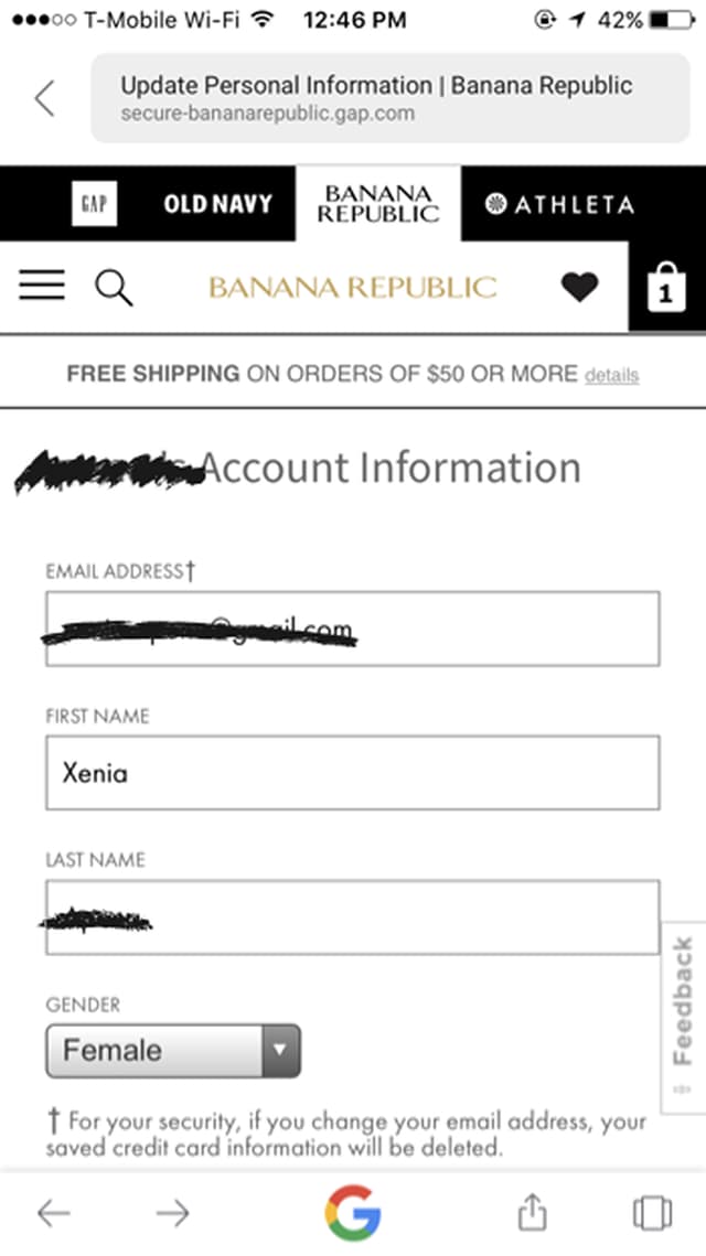 Old Settings page