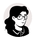 womans face, glasses