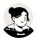 womans face, hair bun