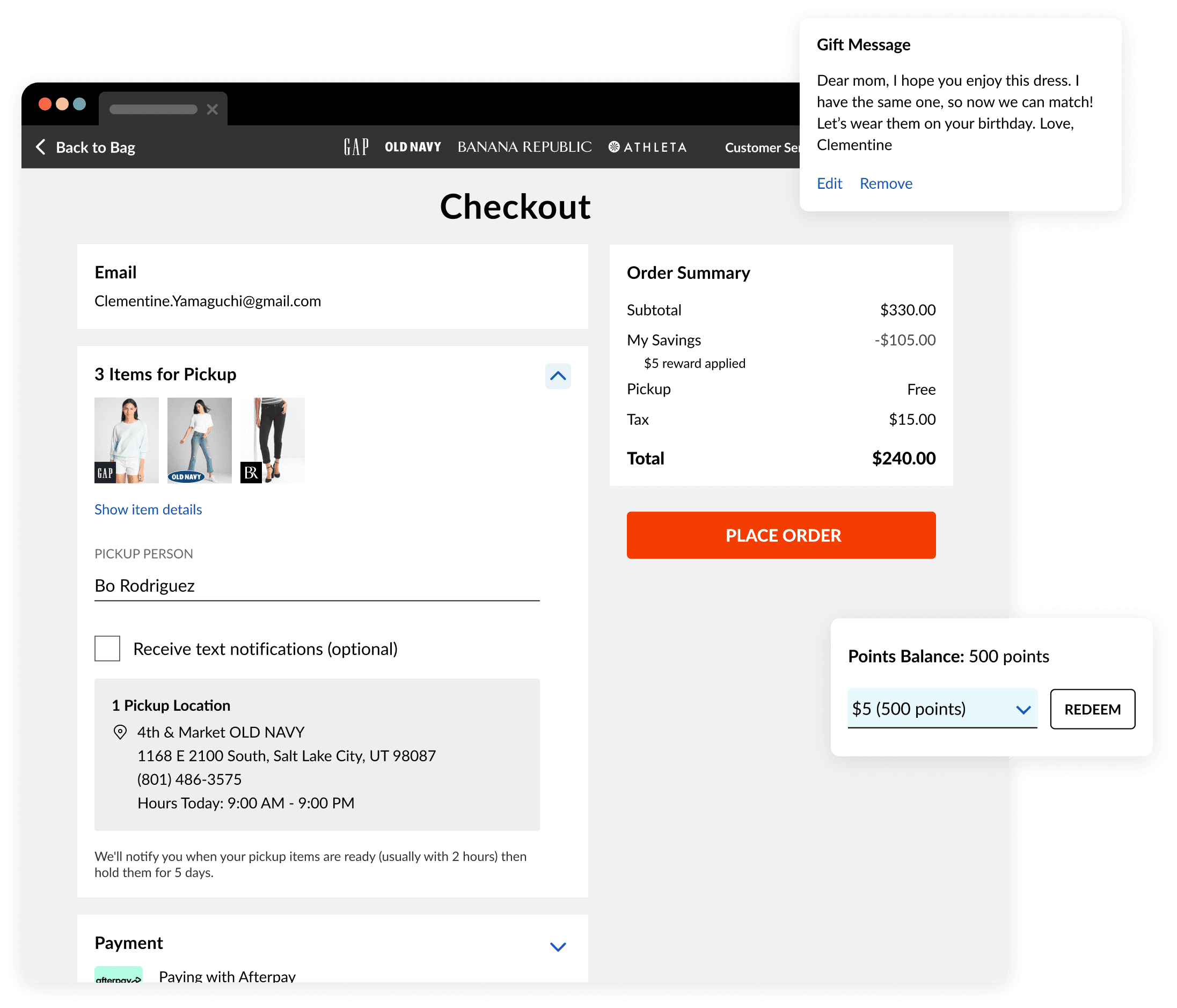 secondary personalizations